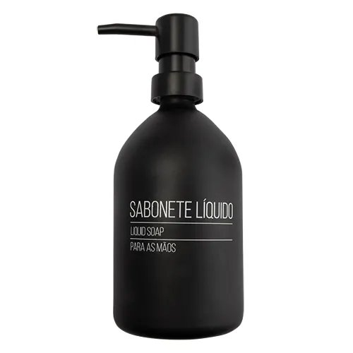 Porta Sabonete Liquido 450 ml Vidro 8 cm x 8 cm x 20,5 cm — imagem 2