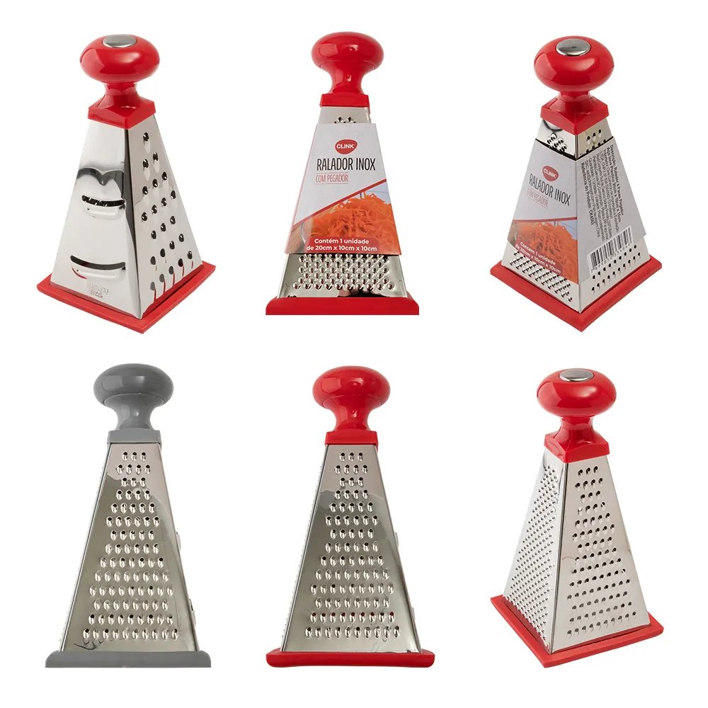 Ralador 4 Faces Pegador Aço INOX Plástico 20 cm x 10 cm x 10 cm — imagem 2