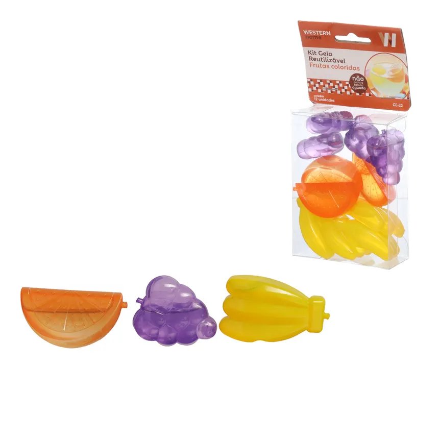 Gelos Reutilizável Frutas 12 Peças — imagem 3