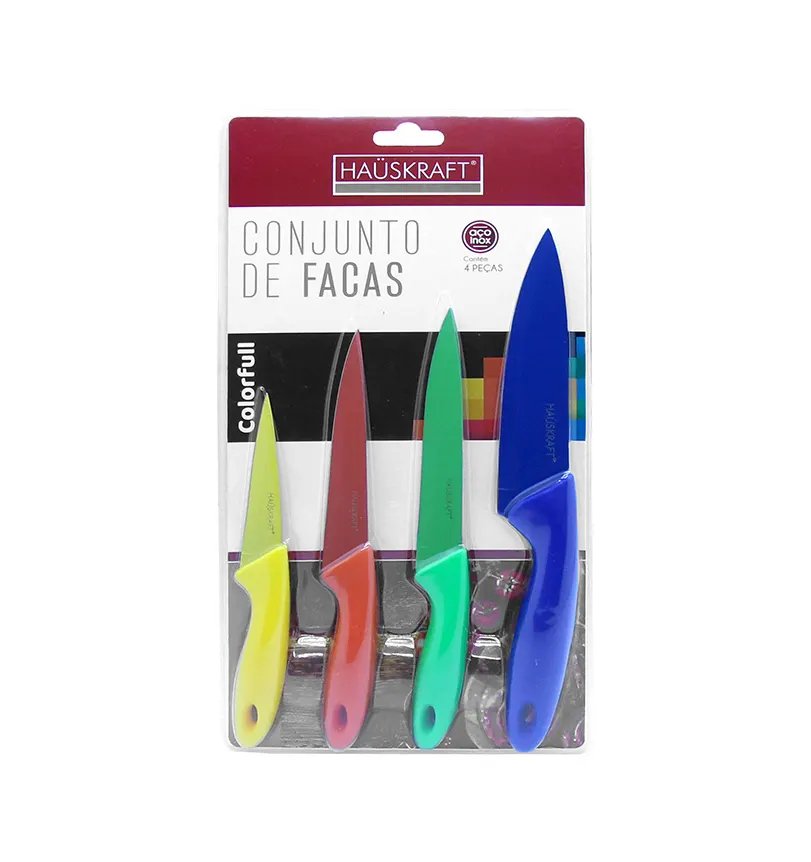 Faca Colorfull Inox Jogo 4 Peças — imagem 2