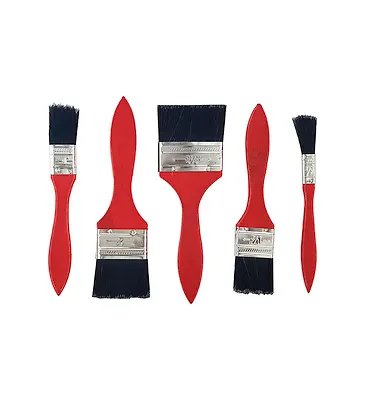 Pincel Pintura Cabo Vermelho 5 Peças — imagem 3