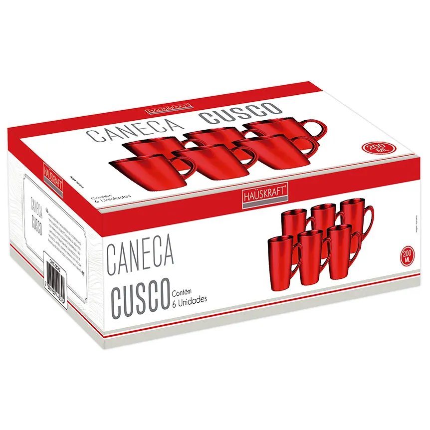 Caneca Cusco Vermelha 200ml 6 Peças — imagem 2