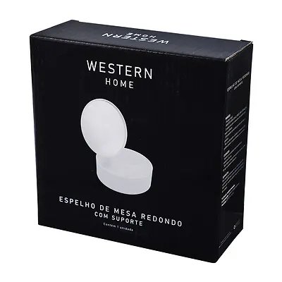 Espelho de Mesa Redondo com Suporte 13,5cm Branco — imagem 2