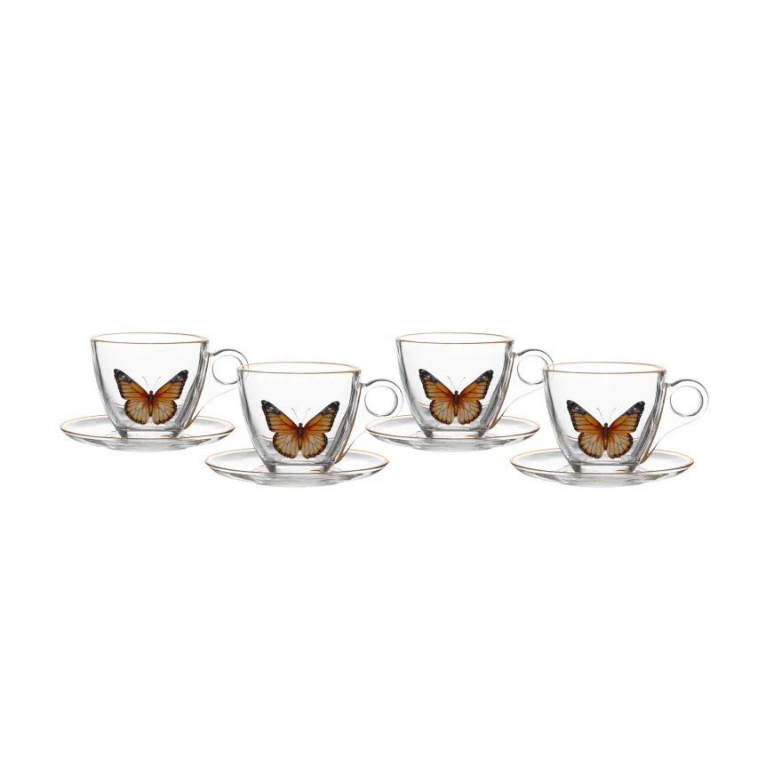 Xícara de Chá com Pires Butterfly 170ml 4 Peças — imagem 2