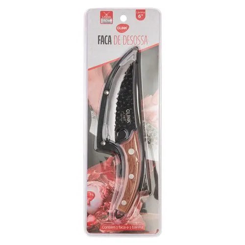 Faca Desossa Aço INOX e Madeira 27,5 cm x 5,2 cm x 2 cm — imagem 3