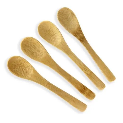 KIT 4 Mini Colheres Bambu 9,5 cm — imagem 2