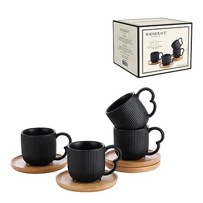 Xícara de Café com Pires Oásis Preta 90ml 4 Peças — imagem 2