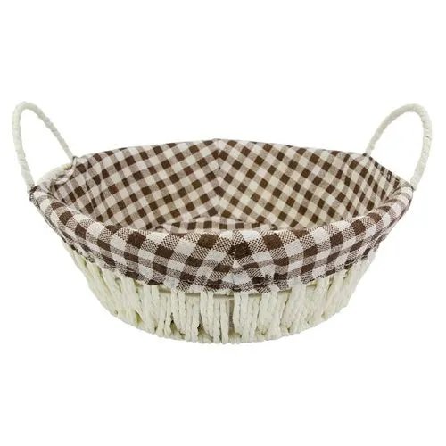 Cesto Pães Redondo Estampado Algodão Celulose 24,5 cm x 12 cm (1 un) — imagem 3