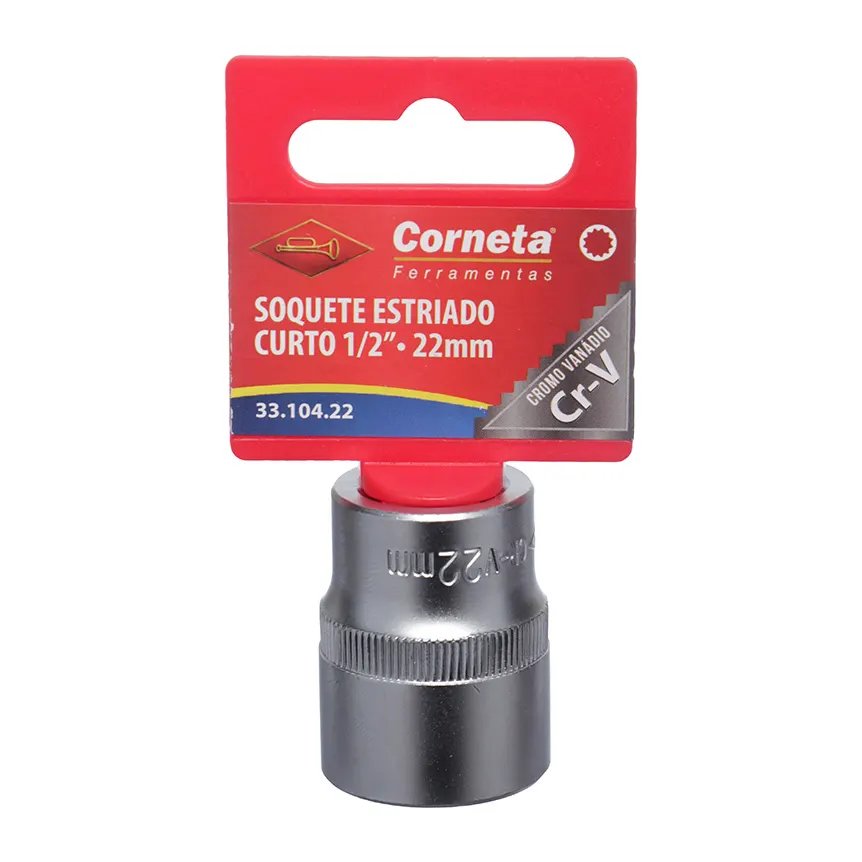 Soquete Estriado Curto 1/2 22mm — imagem 2