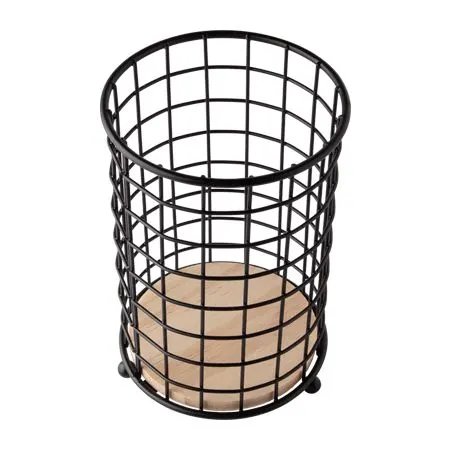 Organizador Aramado Ferro e MDF 11 cm x 11 cm x 16,5 cm — imagem 2