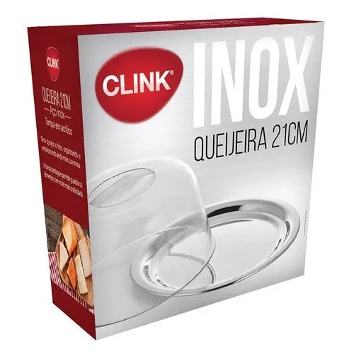 Queijeira INOX Tampa Plastica 21 cm — imagem 2