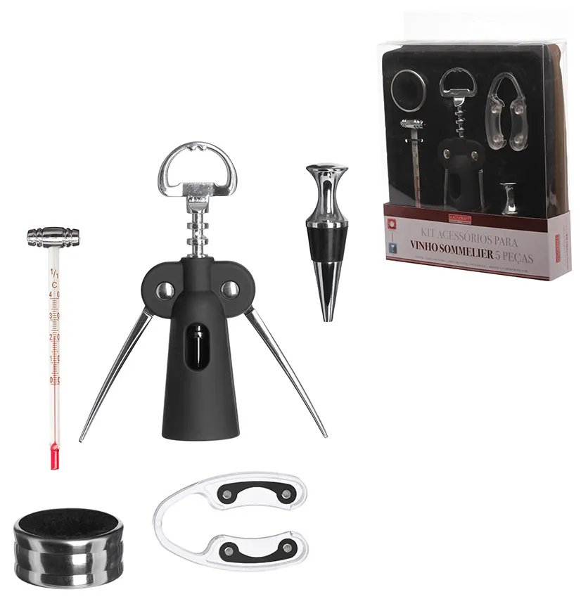 Kit para Vinho Sommelier 5 Peças — imagem 2