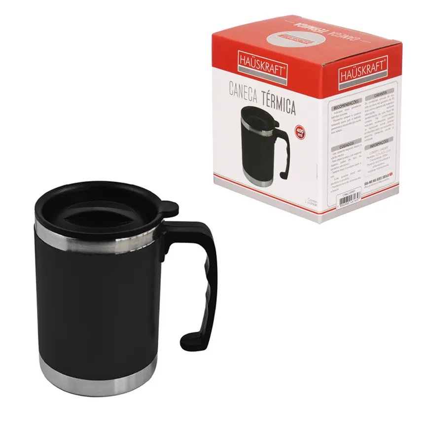 Caneca Térmica Preta 400ml — imagem 3