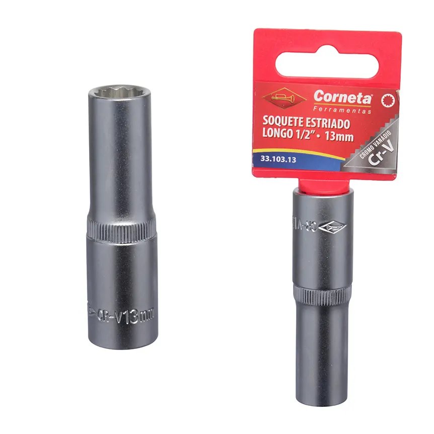 Soquete Estriado Longo 1/2 13mm — imagem 4