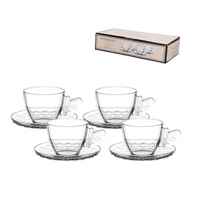 Xícara de Café com Pires Vidro Bee 80ml 4 Peças — imagem 3
