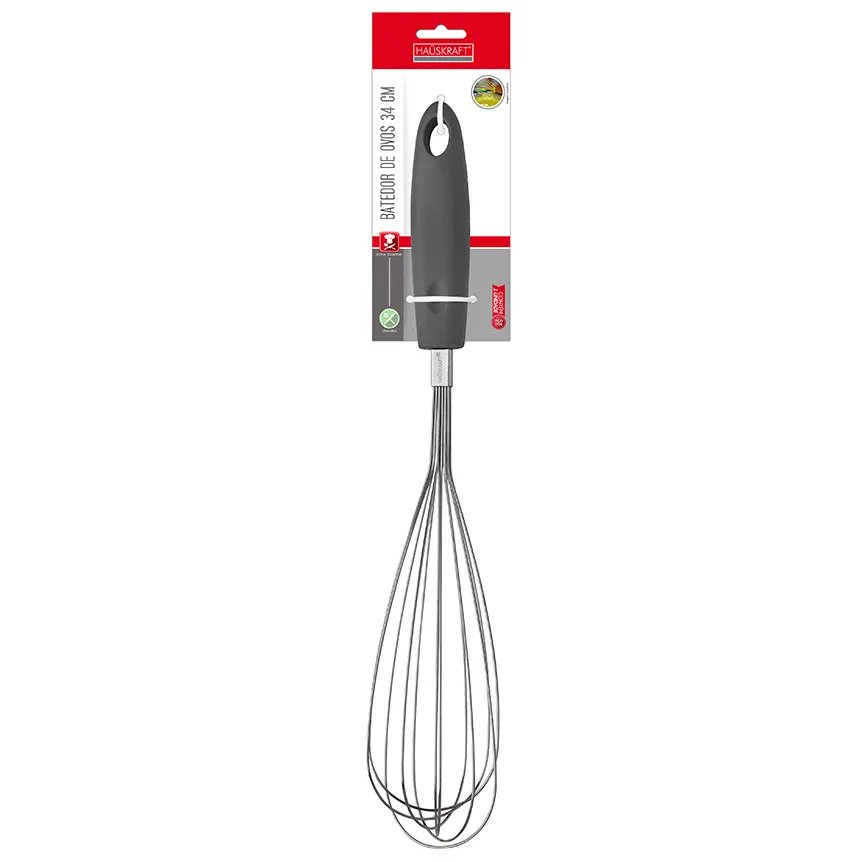 Batedor de Ovos Inox Cinza 34cm — imagem 2