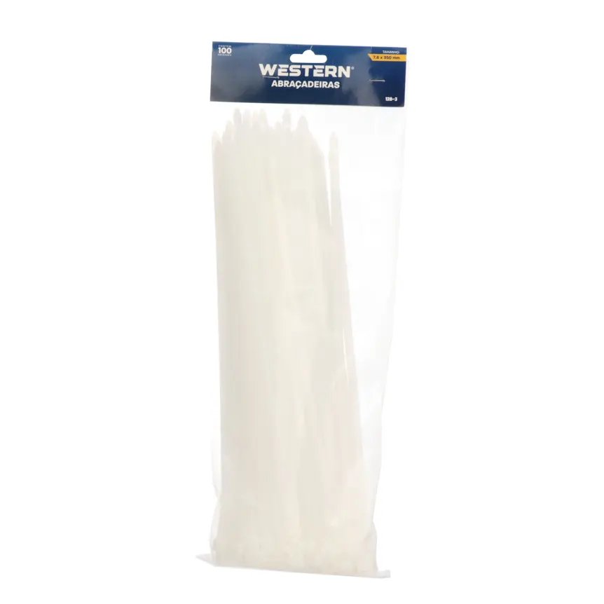 Jogo com 100 Abraçadeiras Branco 7,6x350mm — imagem 3