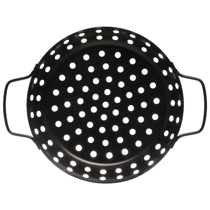 Grelha Churrasco Redonda Preta 31cm — imagem 4