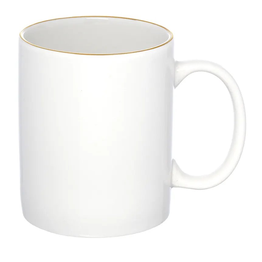Caneca Roya Branca com Borda Dourada 300ml — imagem 3