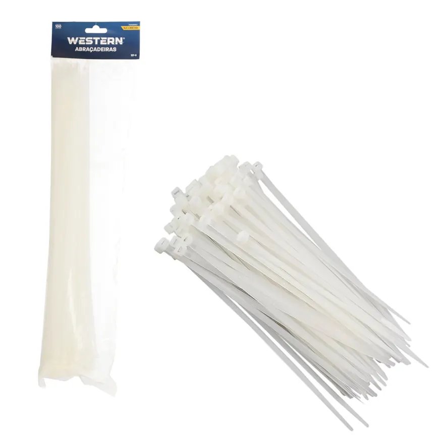 Jogo com 100 Abraçadeiras Branco 4,6 x 400mm — imagem 3