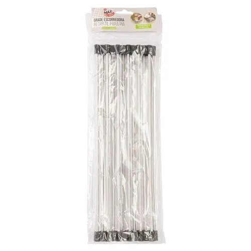 Grade Drenagem Pia Aço INOX e Tpe 37 cm x 23,5 cm x 1 cm — imagem 3
