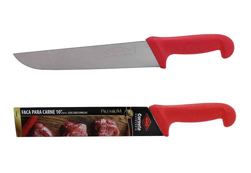 Faca para Carne Cabo Vermelho Premium 10" — imagem 2