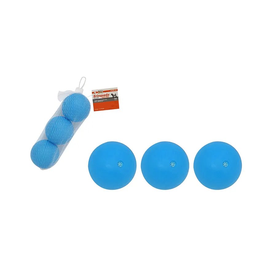 Brinquedo para Cão Bolinha Liso 3 Peças — imagem 3