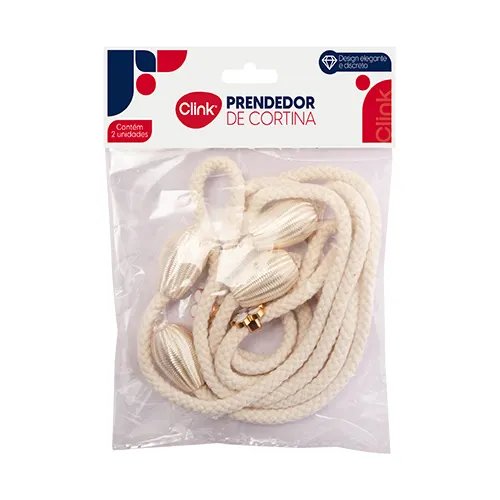 KIT 2 Prendedor Cortina Poliéster e Plástico PP 97 cm x 2 cm x 2 cm — imagem 2