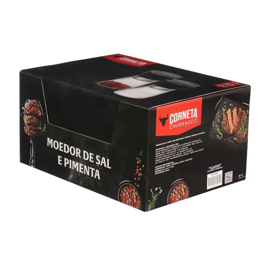 Moedor Sal/Pimenta 170ml Preto 12 Peças D — imagem 4