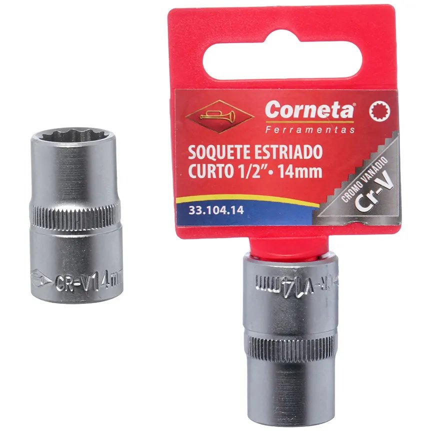 Soquete Estriado Curto 1/2 14mm — imagem 4