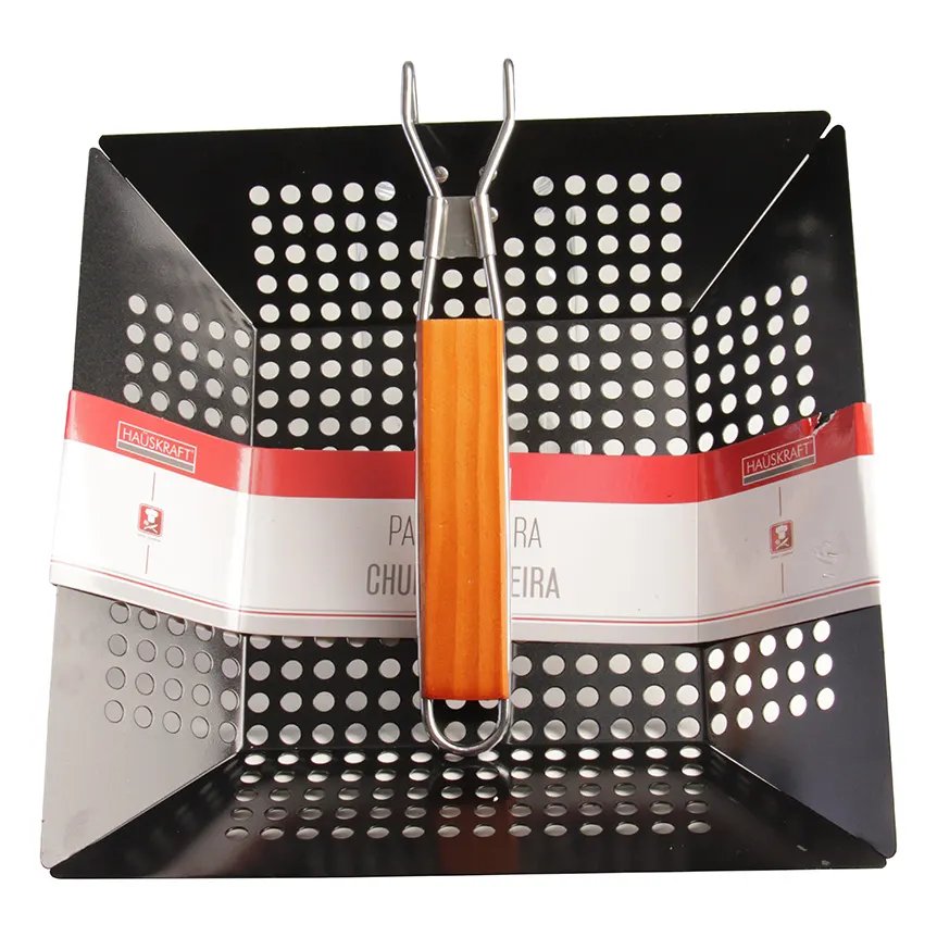 Grelha Churrasco Quadrada Preta 30cm — imagem 2