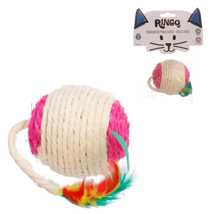 Brinquedo para Gato Bola Sisal 19,5cm — imagem 3