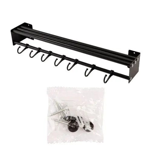 Suporte 7 Ganchos 5 Kg Ferro e Plástico Abs 50 cm x 8,5 cm x 7 cm — imagem 2