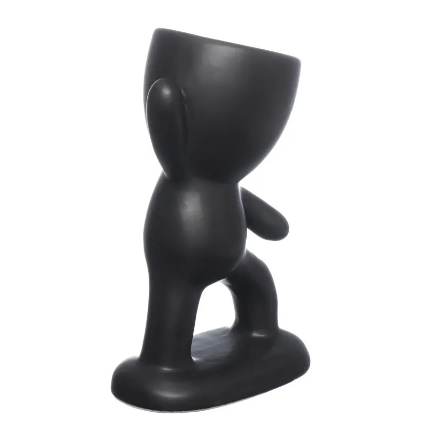 Vaso Bobina Feliz Preto 15cm — imagem 2