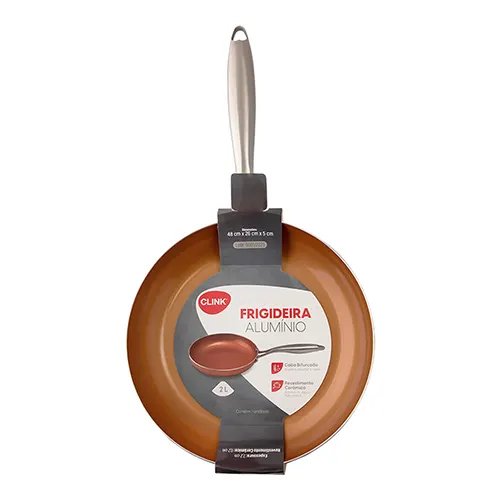 Frigideira Cobre 2 L Alúminio e Aço INOX 26 cm x 5 cm x 48 cm — imagem 2