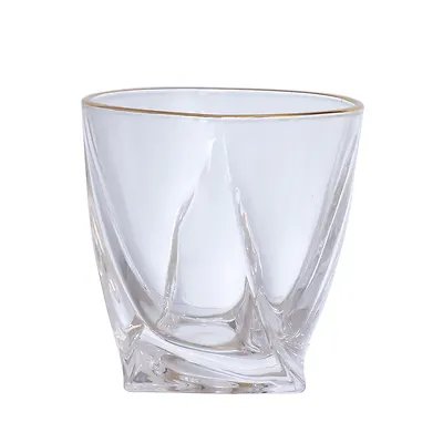 Copo Baixo Cristal Ice com Borda Dourada 300ml 6 Peças — imagem 5