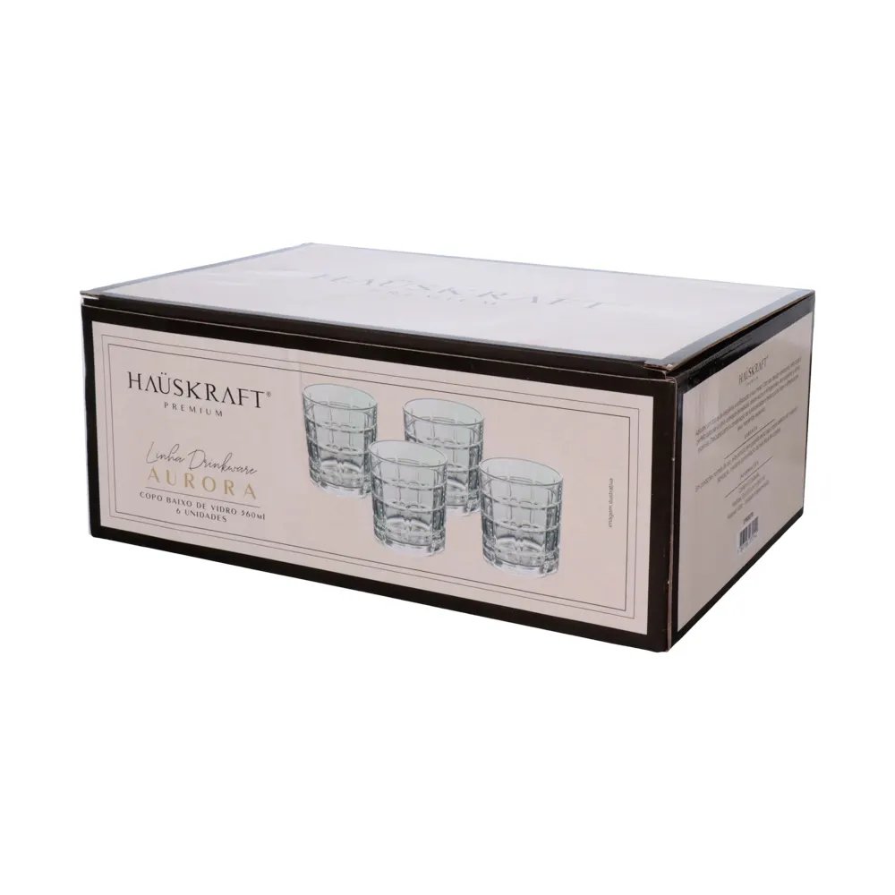 Copo Baixo Vidro Aurora 360ml 6 Peças — imagem 2