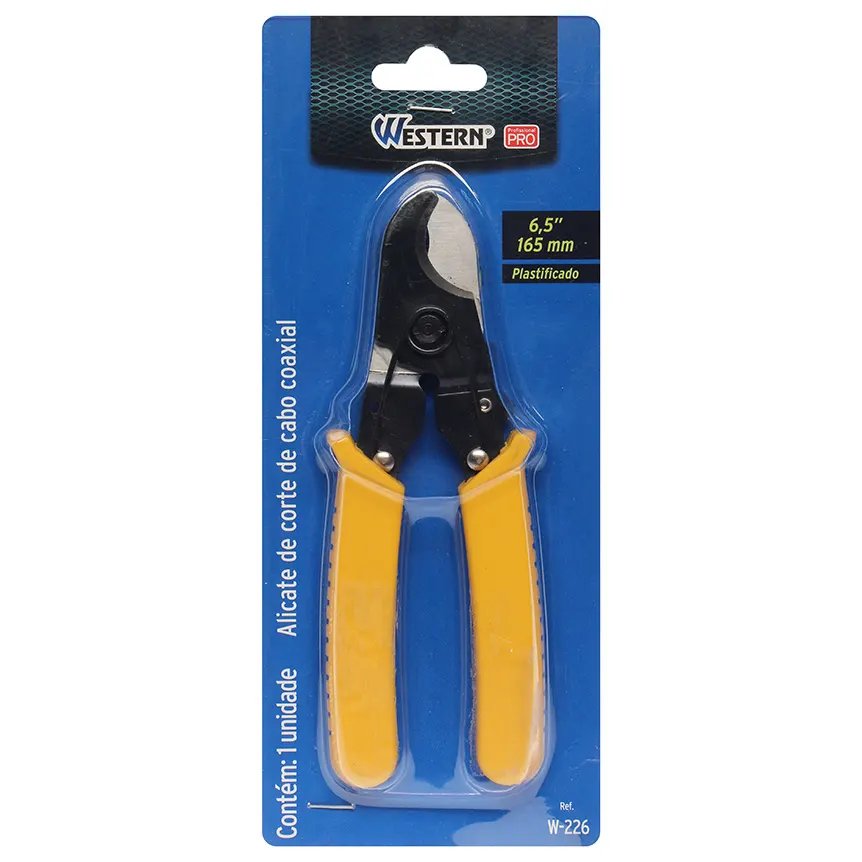 Alicate Corte Cabo Coaxial Amarelo 6,5" — imagem 3