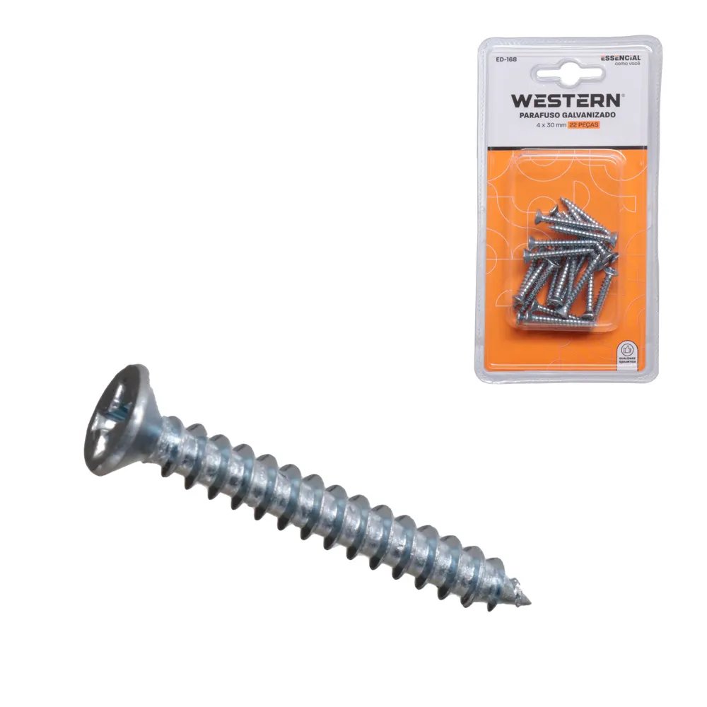 Parafuso Galvanizado 4x30mm 22 Peças — imagem 2
