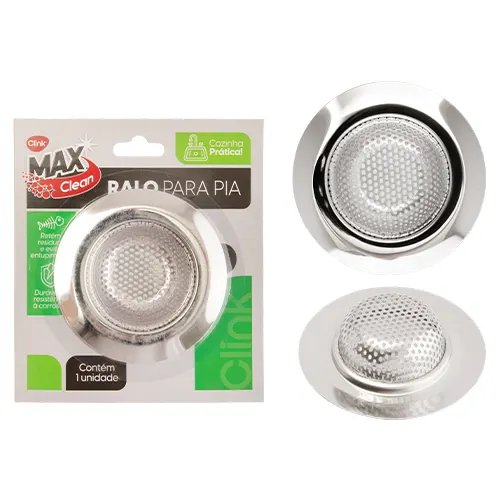 Ralo Pia Aço INOX 9 cm x 9 cm x 2 cm — imagem 2