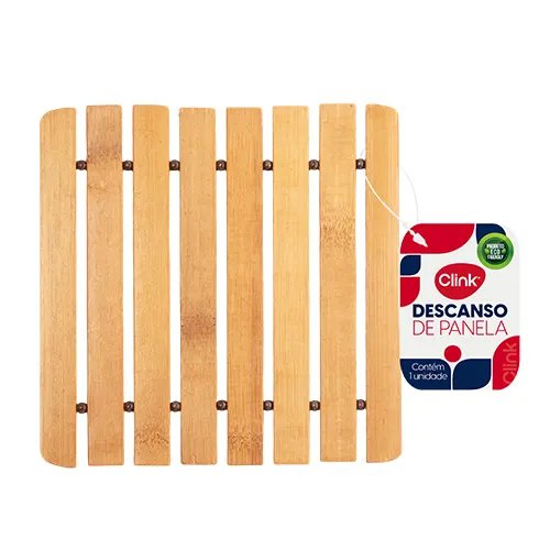 Descanso de Panela Bambu 15 cm x 15 cm x 0,5 cm — imagem 2
