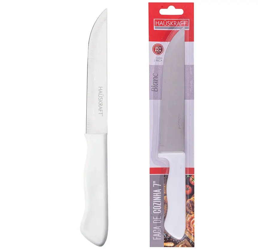 Faca de Cozinha Inox Cabo Branco Blanc 7 — imagem 3