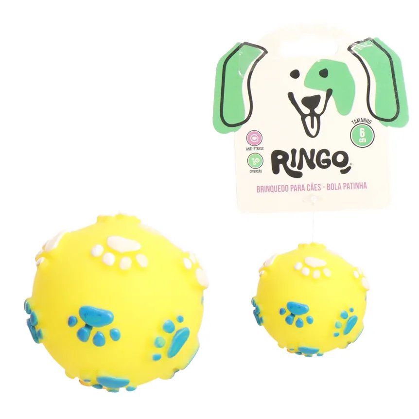 Brinquedo para Cão Bola Patinhas 6cm — imagem 2
