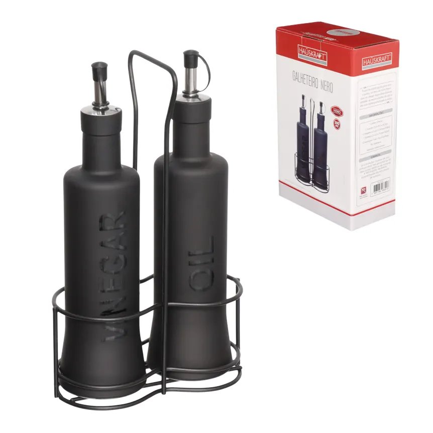 Galheteiro Vidro com Suporte Nero 3 Peças — imagem 3