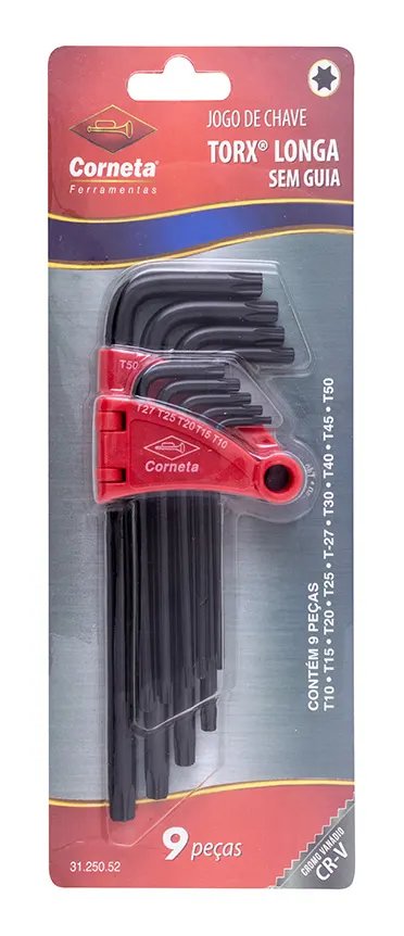 Chave Torx Longa sem Guia 9 Peças — imagem 2