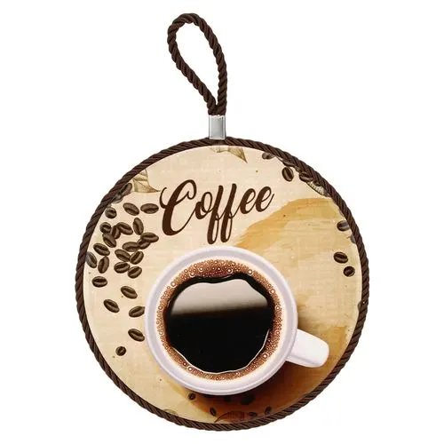 Enfeite Decorativo Circular Cerâmica e Cortiça 17 cm x 0,6 cm — imagem 3