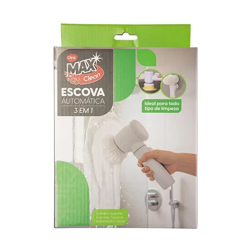 Escova Limpeza 3 em 1 Automatica Plástico Pp, Esponja e PVC 19,5 cm x 11 cm x 7 cm — imagem 3