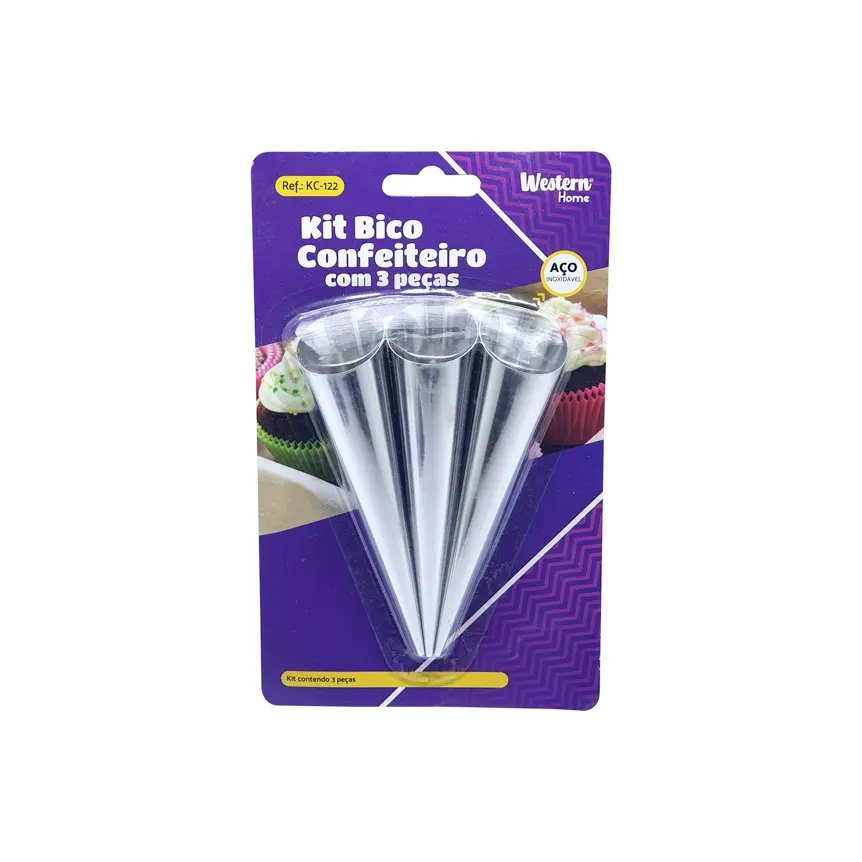 Bico Confeiteiro Inox 3 Peças — imagem 4