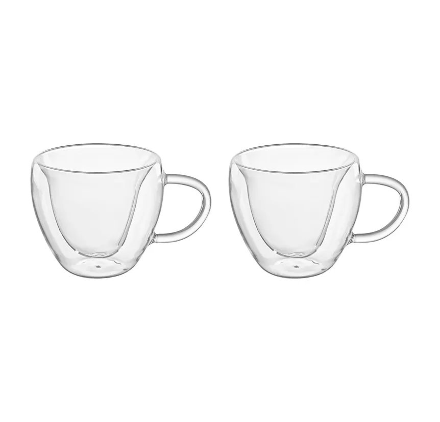 Caneca Parede Dupla Borossilicato Cora 230ml 2 Peças — imagem 2