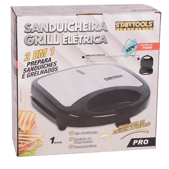 Sanduicheira Grill Eletrica Inox — imagem 3